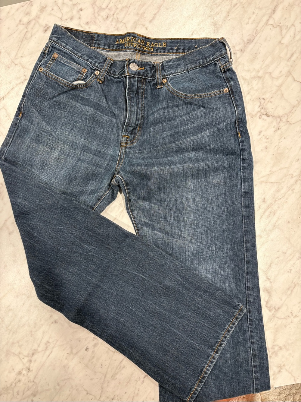 American Eagle Outfitters Original Boot Medium Dark Wash Blue Jeans